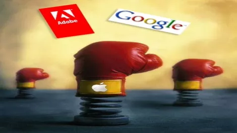 Apple boss slams Google, Adobe