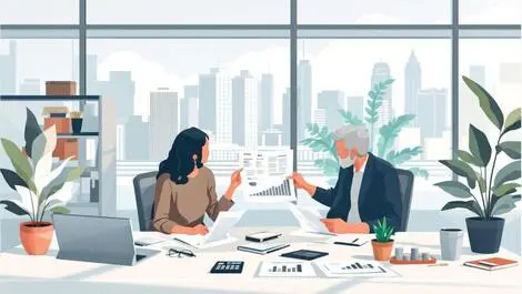 Australian office professionals reviewing financial documents tax compliance year end planning