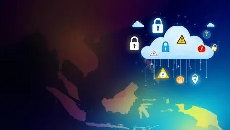 Southeast asia map cloud security risks digital locks warnings