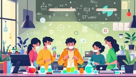 Uk students science laboratory stem education green technology experiment