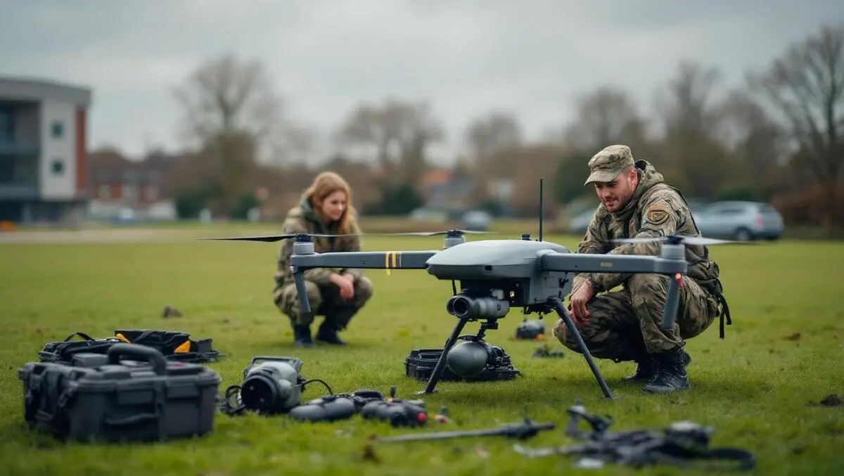 British army instructor students university field military drones