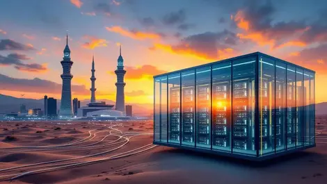 Omantel telecom datacenter oman desert sunset cloud deal