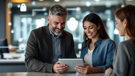 Modern credit union couple digital onboarding fast fraud safe