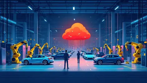 Automotive firms face crisis after 24 hours' outage